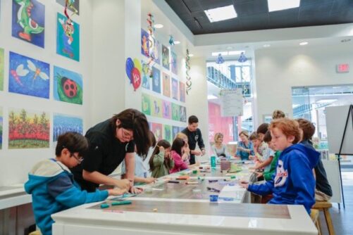 students in studio