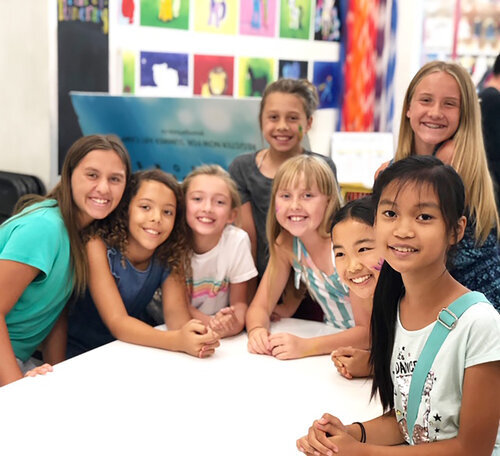 group of art students together