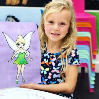 student with fairy art