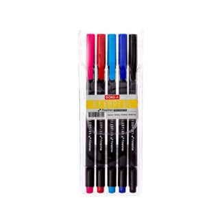 Set of 5 Multicolored Hexaplus Fine Liner Pens