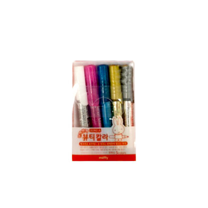 Set of 5 Multicolored Nail Pens in packaging