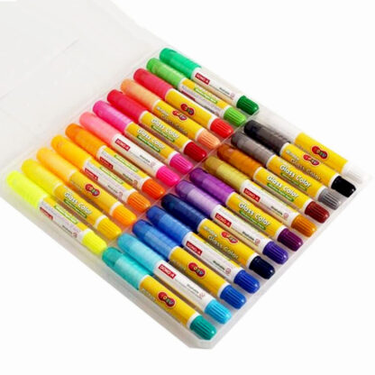 Set of 24 Multicolored Creamy Pastels used for glass