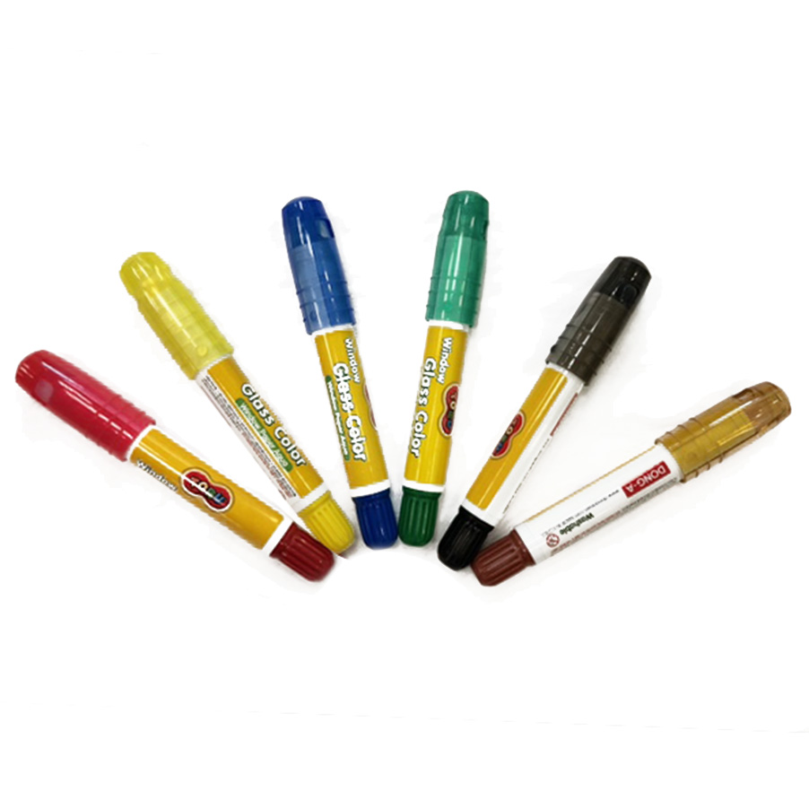 Toru Window Glass Color Crayon Marker Washable Paper Aqua Non-Toxic 24 Colors