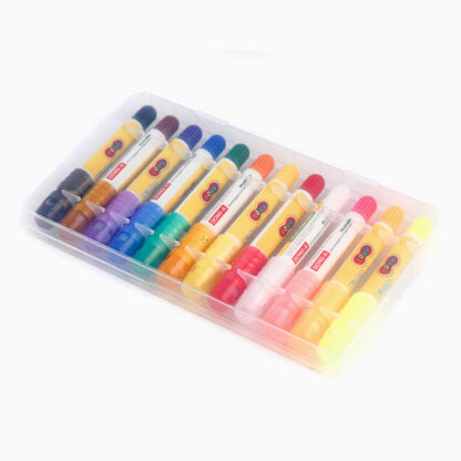 Set of 12 Multicolored Creamy Pastels used for glass (back side)