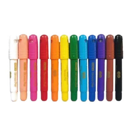 Set of 12 Multicolored Waterpastel Cream Pas