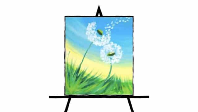 painting of dandelion