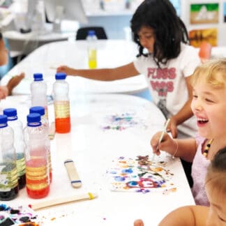 image of children painting