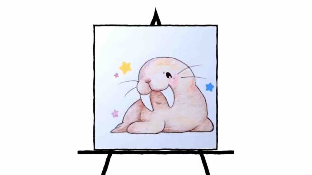 painting of walrus