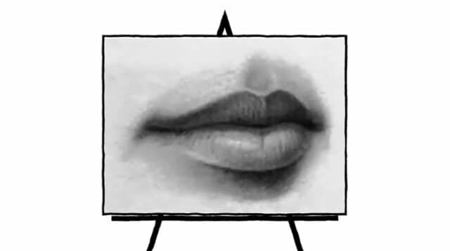 sketch of lips