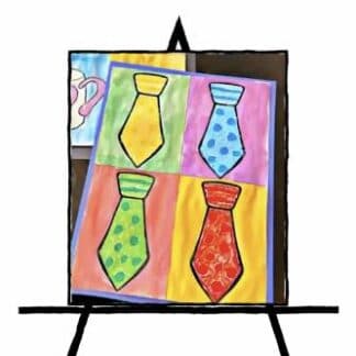 pastel paintings neck ties