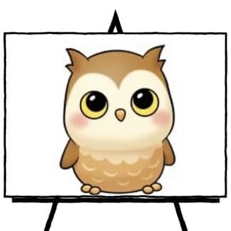 colorful image of baby owl