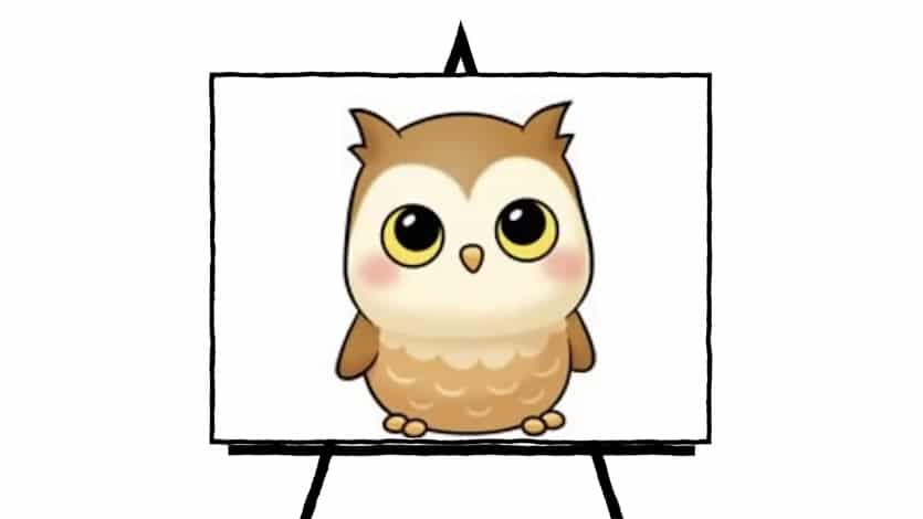 colorful image of baby owl