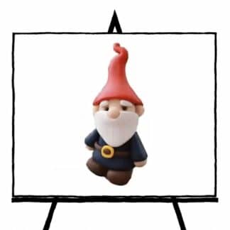 clay sculpture of gnome
