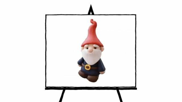 clay sculpture of gnome