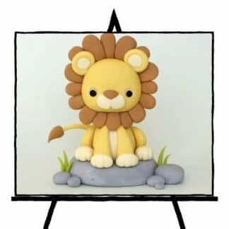 image of lion clay sculpture