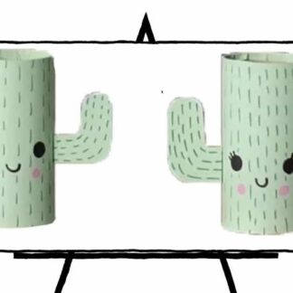 paper tubes craft cactus