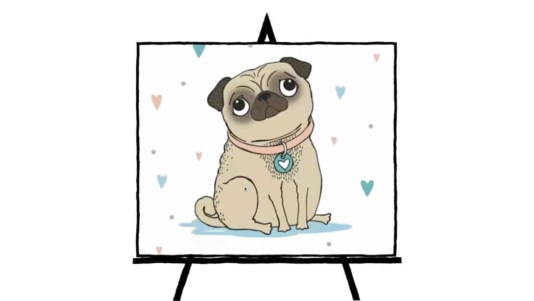 image of pug painting