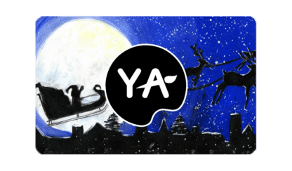 Young Art Card with sleigh silhouette design