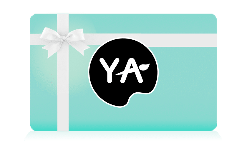 image of a green YA giftcard