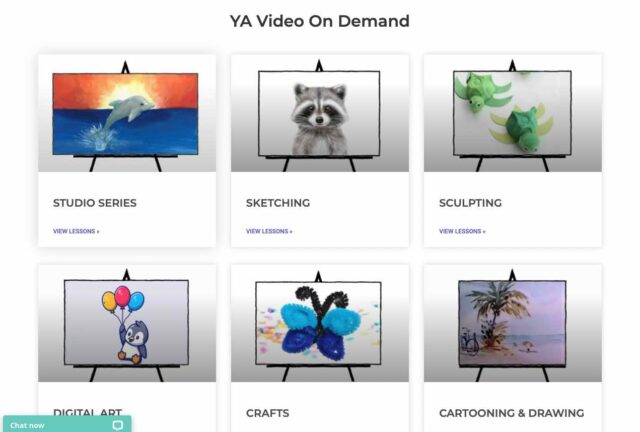 screenshot of Young Art video on demand