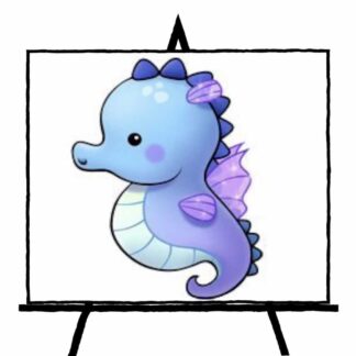 image of blue baby seahorse