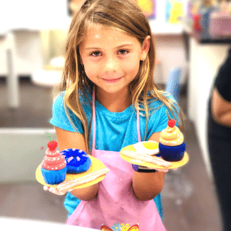 Student with her Cupcake crafts