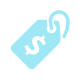 image of an icon of a sales tag with a dollar symbol