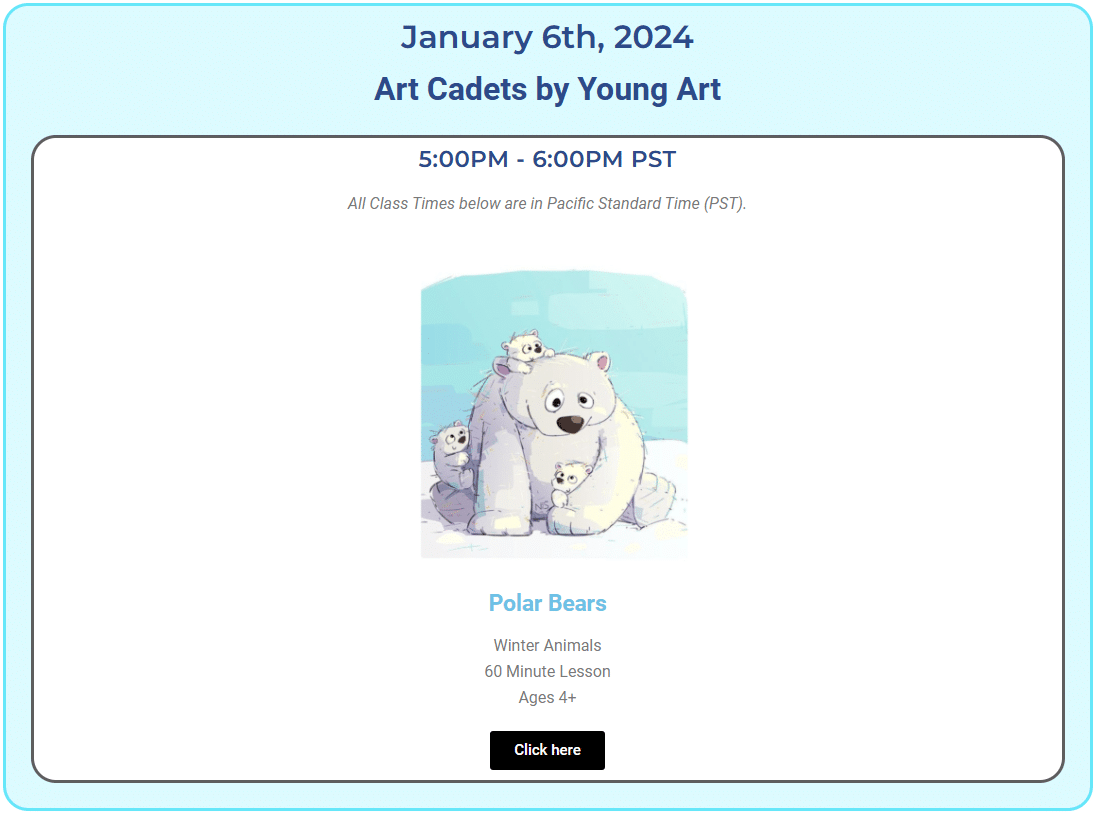 image of the YA live schedule preview