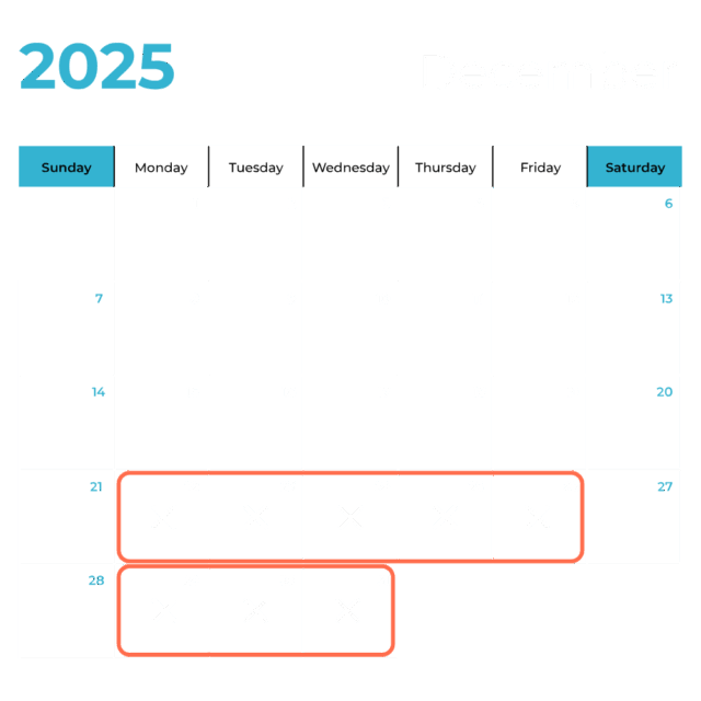 image of a calendar view for october 2025