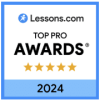image of an award from lessons.com showing top pro awards 2024
