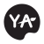 young art logo, black and white, palette logo