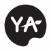 young art logo, black and white, palette logo